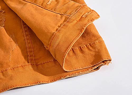 Image of Lazutom Men's Sleeveless Denim Vest Casual Slim Fit Ripped Classic Button Down Jean Jacket