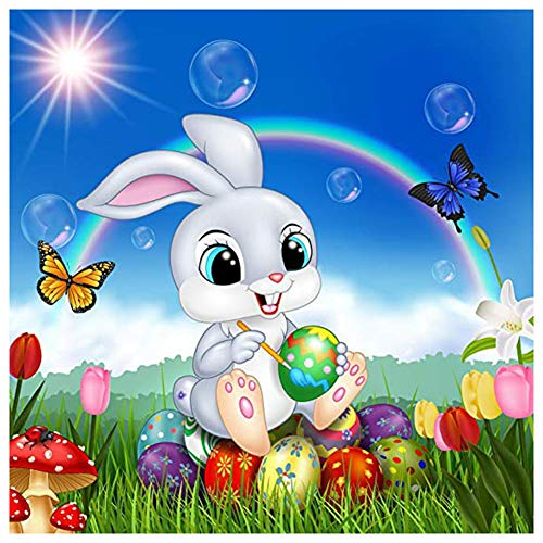 DIY 5D Diamond Painting Kits for Adults,Alloyseed Easter Rabbit Eggs Diamond Crystal Full...