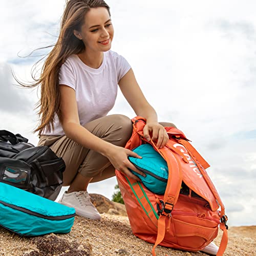 Gonex 80L Water Repellent Duffel Bag Backpack Outdoor Heavy Duty Duffle Bag with backpack straps for Hiking Camping Travelling Cycling for Men Women Orange