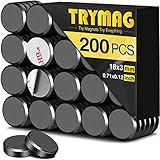 TRYMAG Ceramic Magnets for Crafts, Small Round Disc Crafts Magnets with Adhesive Backing 18mm (.709
