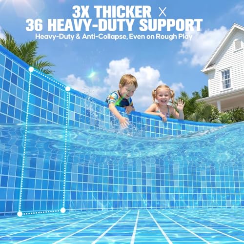 Image of 2026 Large Foldable Pool,Non-Inflatable Pool for Adult,Foldable Swimming Pool,Plastic Kiddie Portable Pool,Collapsible Kid Pool for Backyard,Oversized Easy Setup Family Pool for Adult,7.6FT