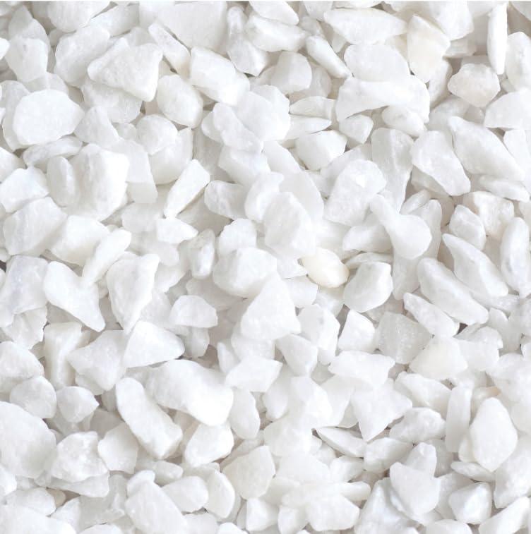 White Decorative Marble Gravel Chippings 16-32 mm Natural Garden Stone 15kg