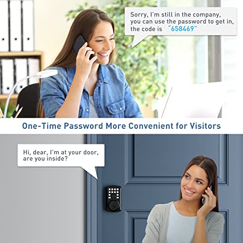 Signstek Keyless Entry Door Lock, Deadbolt Smart Lock, Electronic Keypad Deadbolt For Front Door, Office, Apartment, Easy-Installation, Auto Lock- Matte Black #TOP3