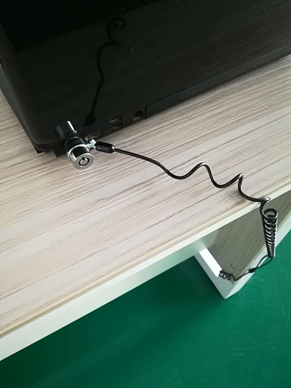 Candado de cable retráctil de seguridad portátil con llave para laptop, 3 llaves, 8 pies para monitores, portátiles, MacBooks, tabletas, iPad, Mac Mini (paquete de 5 llaves iguales)