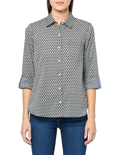Image of Nautica Women's Button Front Long Sleeve Roll Tab Shirt