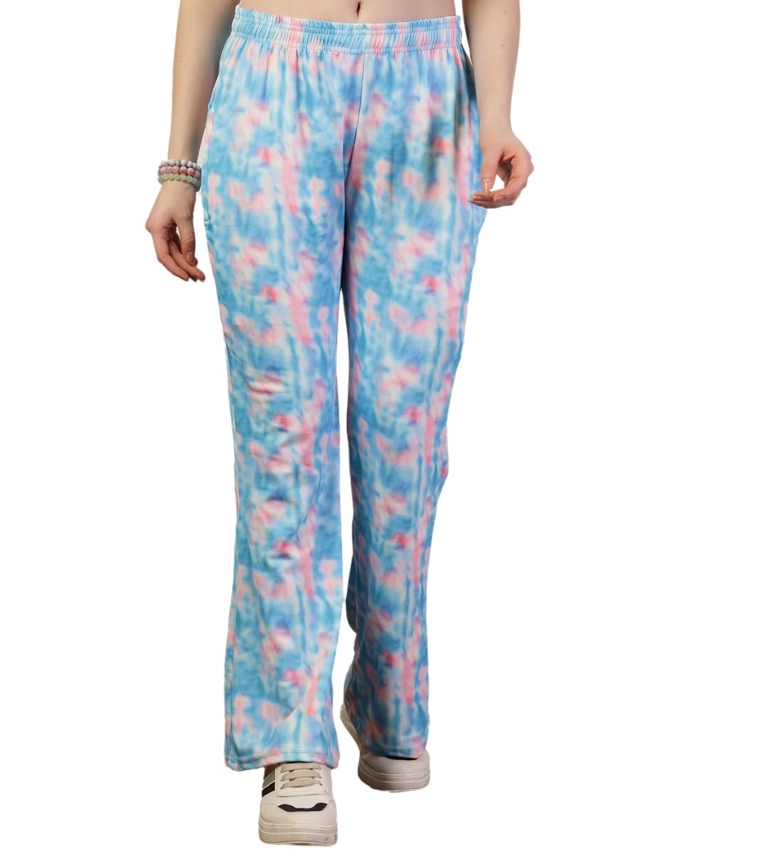 uzarus Women's Printed Boot Cut Bell Bottom Pants – Stylish & Versatile Flared Pants Ideal for Yoga & Gym Wear, Casual Wear & Office Wear Trousers for Women 2 Side Pockets-picture-39