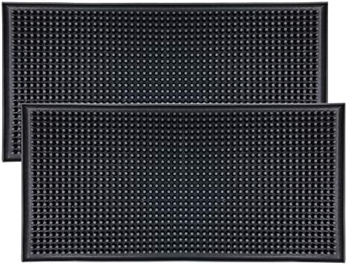 Bar Mat Spill Mat for Home Bar Decor for Home Durable Rubber 12" x 6" Small Large Home Bar Accessories Bar Gifts Bar Mats for Countertop(2 Pack)