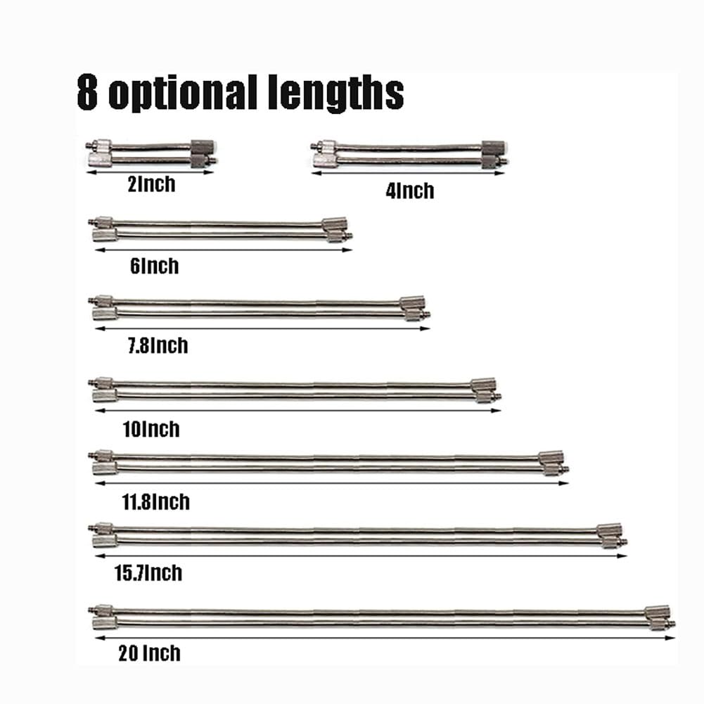 10 Stück Sprühdüsen aus Messing, biegsame Kupfer-Verlängerungsstange für die Befeuchtung, Kühlung und Staubbekämpfung im Garten, 1/8 Zoll, 40 cm (15,7 Zoll)