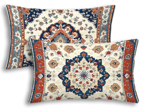 Fundas cojines rectangular para cama dormitorio y salón estilo boho escandinavo 2