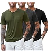 COOFANDY T-shirt voor heren, korte mouwen, zomer, rondhals, ondershirt, effen, basic T-shirt voor mannen, zwart, XXL