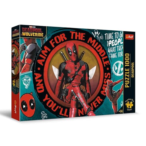Trefl Premium Plus Quality - Puzzle: Deadpool - 1000 Piezas, Serie de Rompecabezas con los Personajes Favoritos, Ajuste Piezas, para Adultos y Niños a Partir de 12 años