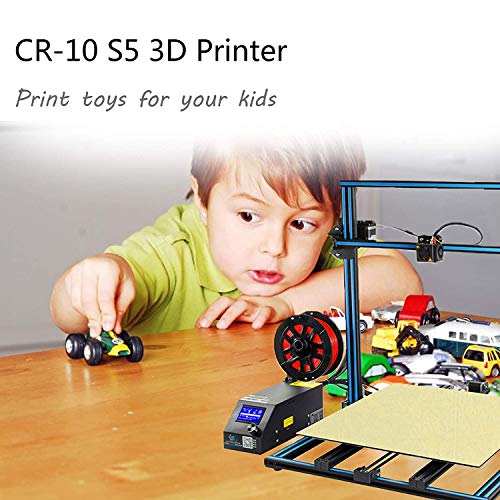 Creality CR-10 S5 Plus 3D Printer FDM DIY Kits by Rabate with High Precision Resume Printing Massive Print Size 19.7x19.7x19.7Inch and Dual Z-axis Semi-Assembled - Blue - Thumbnail 6