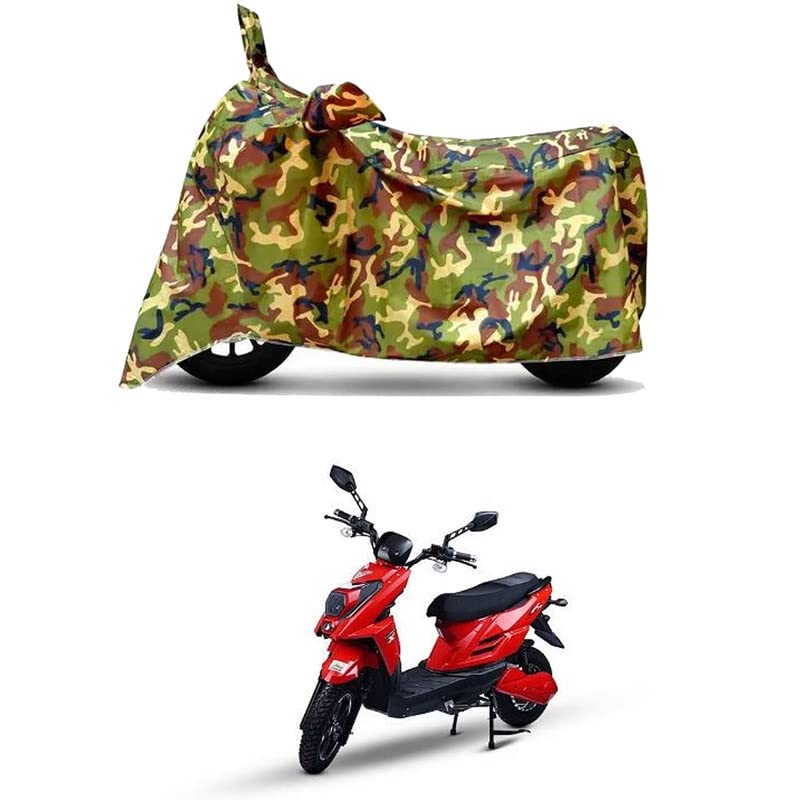Image of Waterproof 100% PVC Coated Full Bike Scooty Two Wheeler Body Cover Compatible for Tunwal T 133 STD /UV-Rays /Heat Protection /Birds Dropping /Scratchproof /Dust Proof [6X6 Jungle Print]