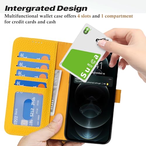 Coque iPhone 12/12 Pro portefeuille RFID bloqueur et 4 porte-cartes - 4
