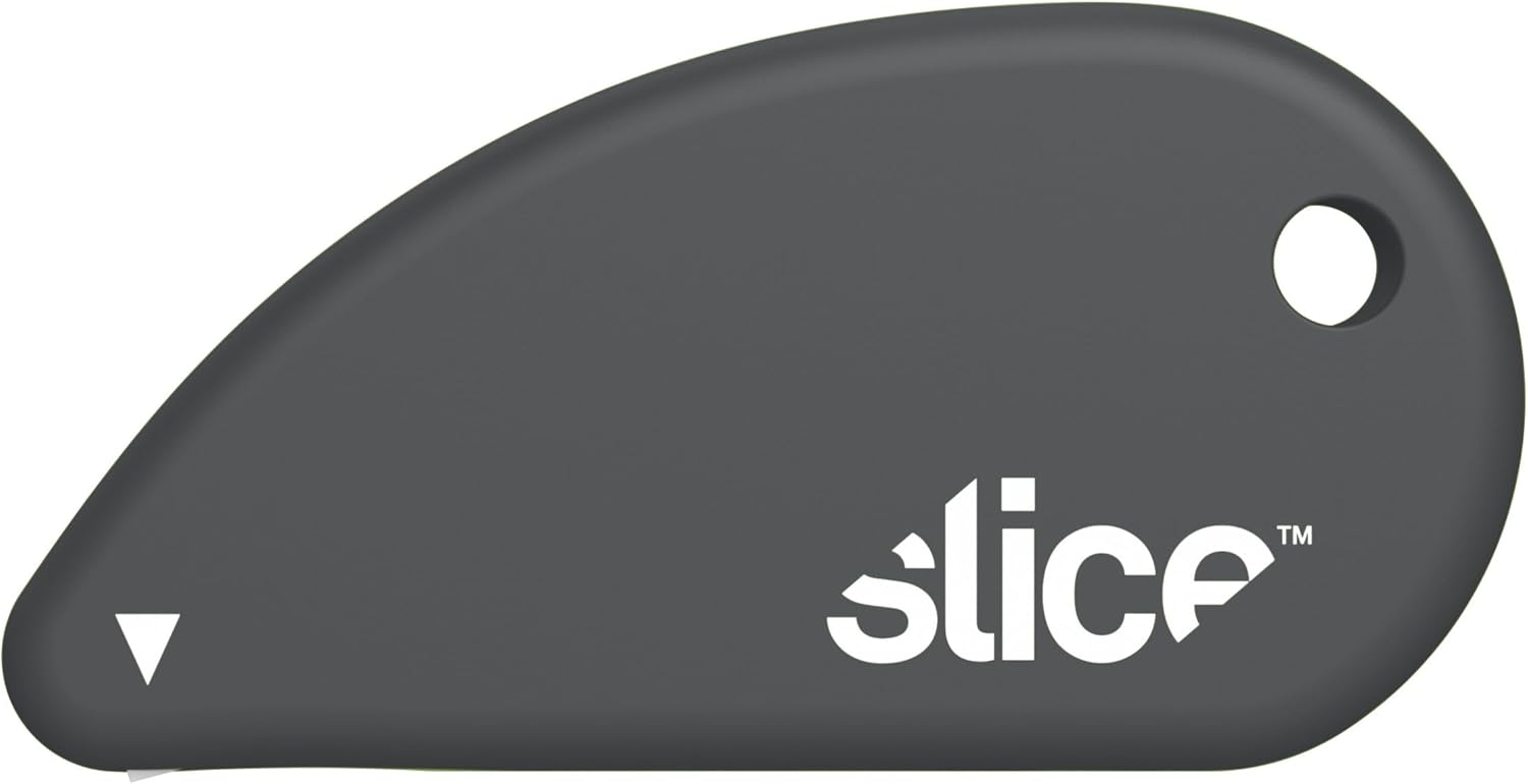 Slice Micro Safety Cutter | Safe Ceramic Box Cutter Lasting 11x Longer than Metal | Keychain Box Opener | 4 Pack | Green