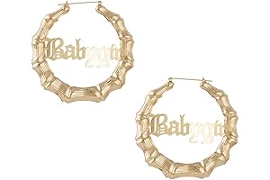Old English Font 'Babygirl' Large Bamboo Earrings: 2000s Fashion Essential