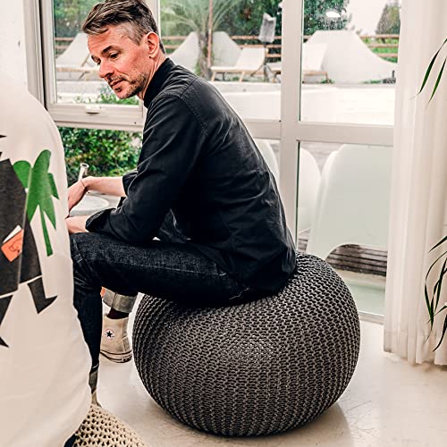 Art Pinecone Yoga Ball Cover,Handmade Cotton Ball Cover For Yoga Ball Chair,Exercise Ball,Birthing Ball,Stability Ball,Fitness Ball,Balance Ball, Pilates Ball(65 Cm/26" Stone Grey) #TOP2