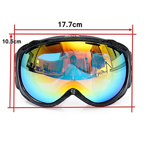 NICOLIE Unisex przeciwmgielne podwójne soczewki UV zimowe wyścigi na zewnątrz snowboard gogle narciarskie okulary przeciwsłoneczne CRG98-2A