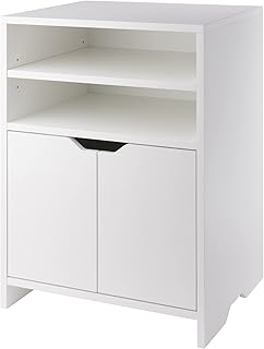 Nova 4-Shelf Storage Cabinet, 19" Wide, White