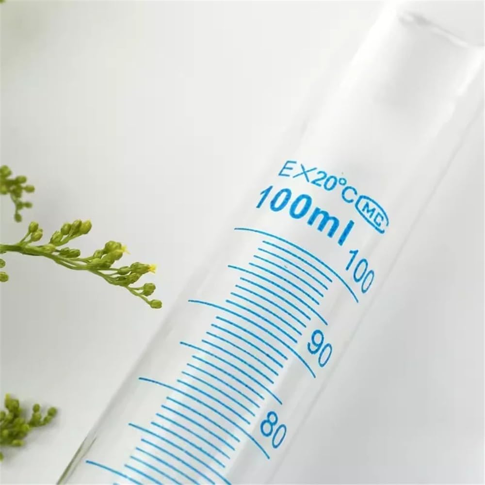Vetreria da laboratorio Cilindro graduato in vetro 10/25/50/100/250/500/1000ml Base in plastica con scala for esperimenti(1000ml)