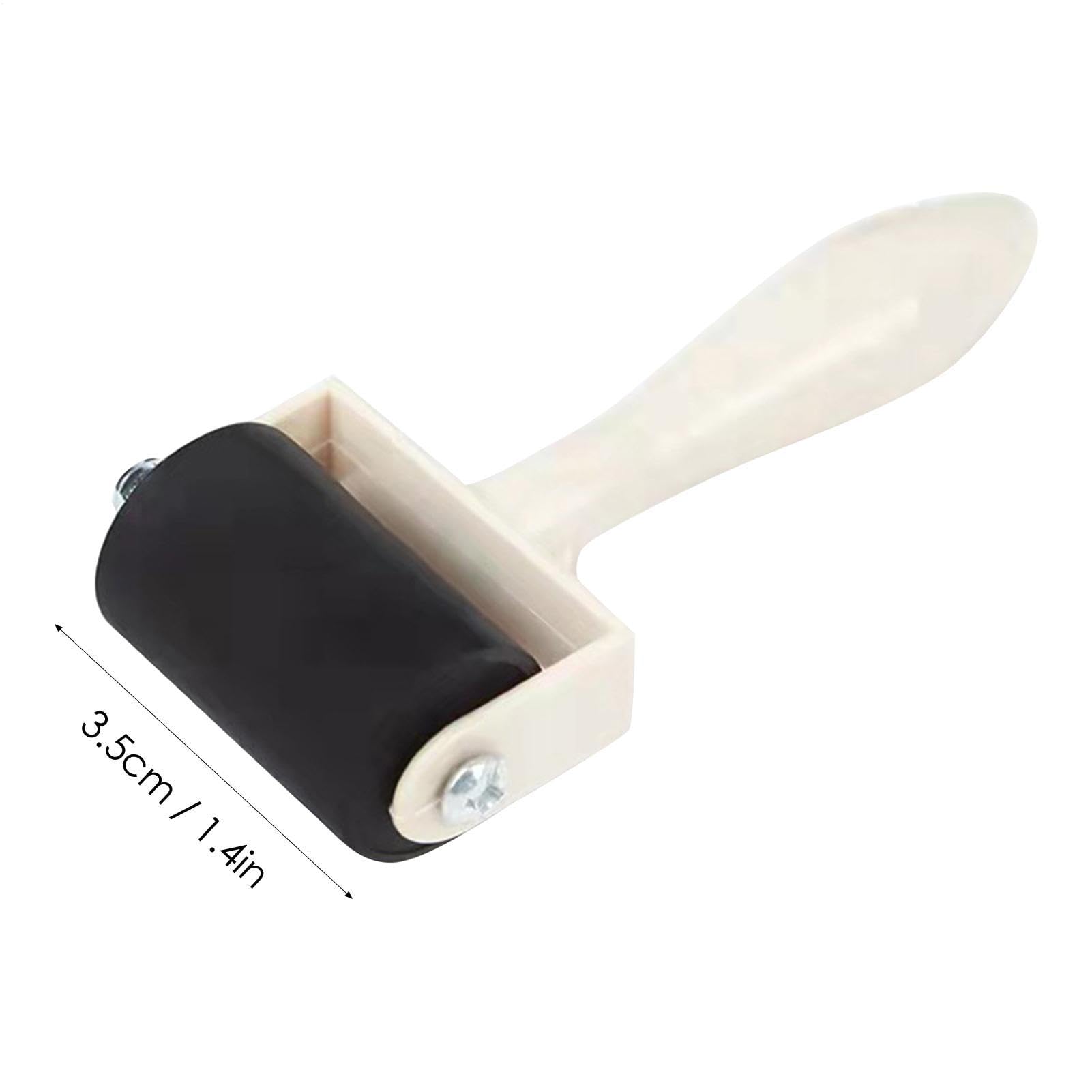 Rouleau Colle - Rouleau Papier Peint Manche Bois | Pinceau et Applicateur d'encre pour Scrapbooking, Impression, Papier et Création