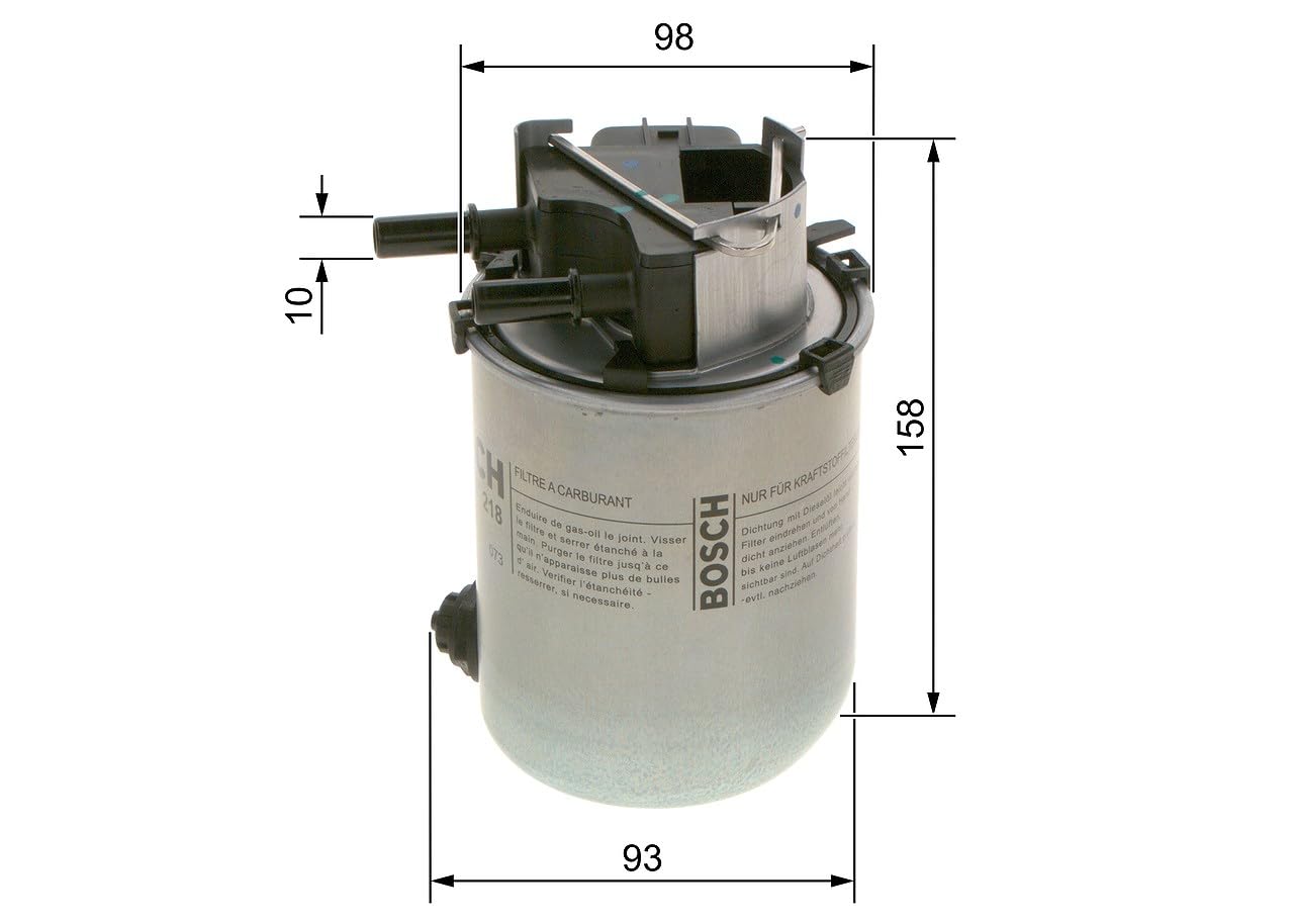 BOSCH Kraftstofffilter F026402218 | Scheidet Partikel und Wasser vom Kraftstoff ab - schützt die Einspritzanlage
