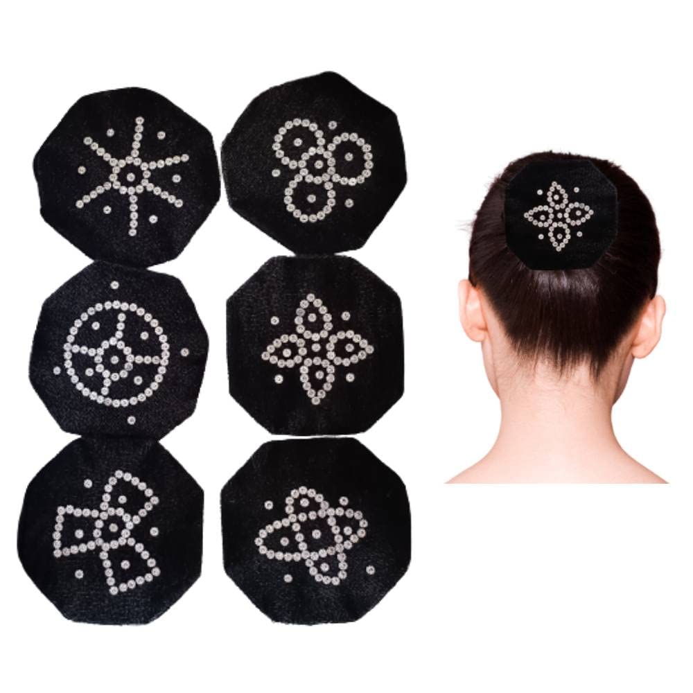 The Vastra Studio Hair Bun Accessories 6PC Brial Hair Accessories Hair Bun Shapers Hair Net Stylish Juda Accessories Black Hair Accessories Hair Bun Maker Hair Juda Net Bun Holders Fancy Reusable