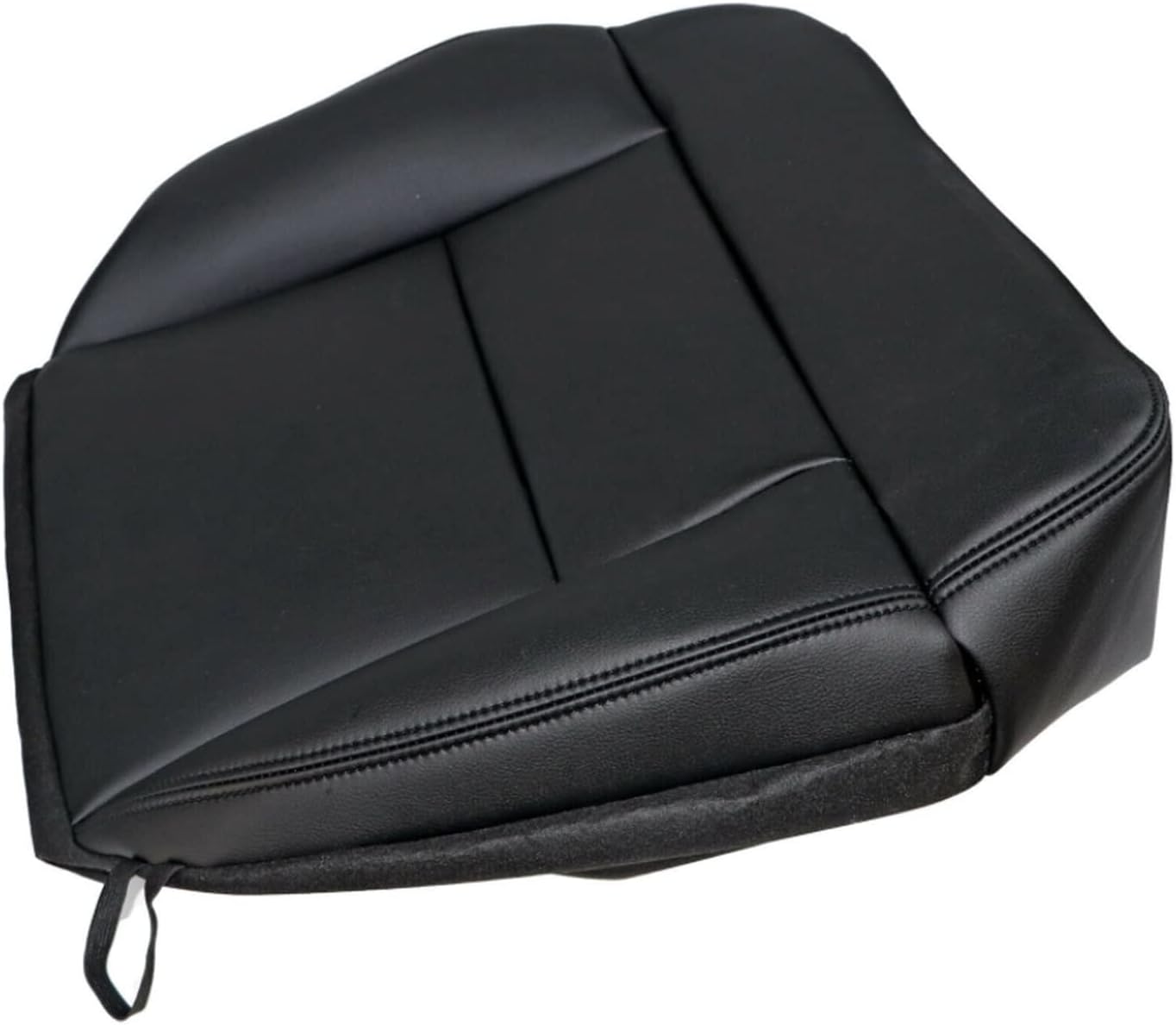 HECASA Black Driver Side Seat Bottom Cover Compatible with 2004-2008 Ford F150 Lariat XLT Super Crew Cab Single Cab Regular Cab FX4 Left Synthetic Leather