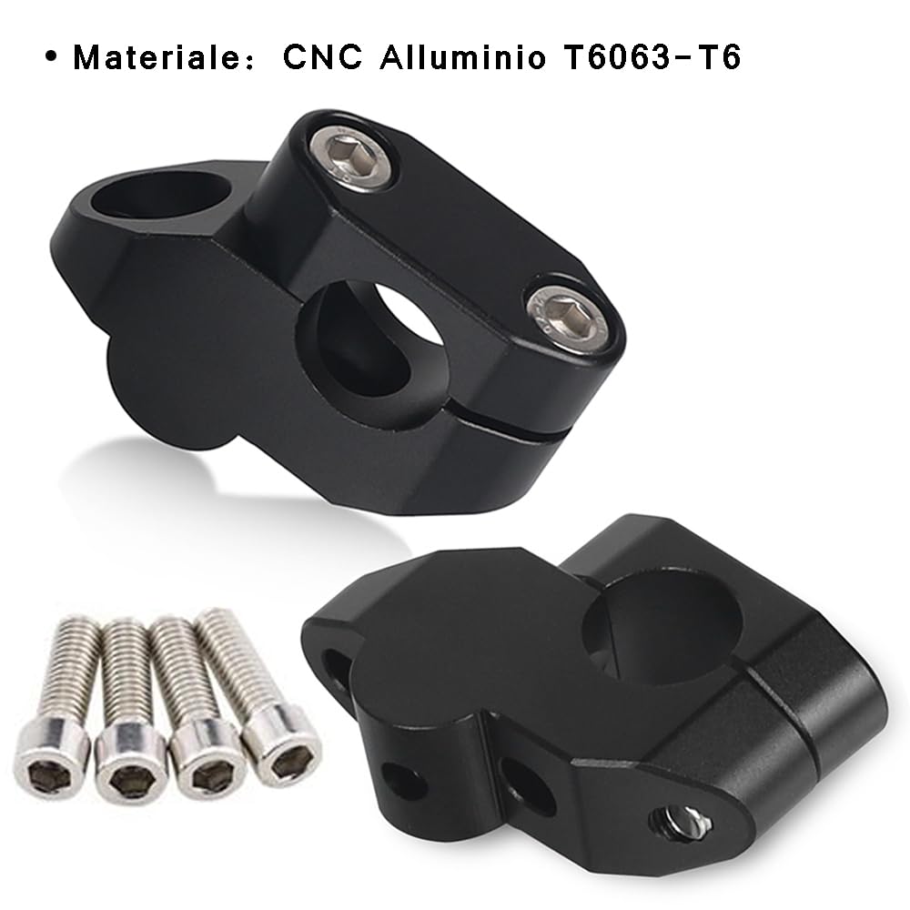 2pcs Moto Soporte Manillar Riser 28mm para Suzuki V-Strom 650 VStrom 1000 DL650 DL1000 V-strom 250 - Negro