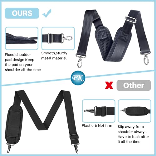 Image of Shoulder Strap for Bag Universal Replacement 58 inch /67 inch Fixed Padded Adjustable Buckle Heavy Duty Shoulder Strap