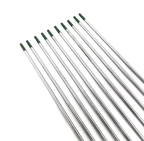 ELCAN Wolfram WIG-Schweißen Reingrün WP Professional, 1,0 1,6 2,0 2,4 3,2 mm WIG-Brennerschweißelektroden, enthält 10 Einheiten - Abmessungen: 2,4 x 175 mm