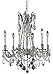 Elegant Lighting 9206D23PW/RC Rosalia Collection 6-Light Hanging Fixture with Royal Cut Crystals, Pewter Finish