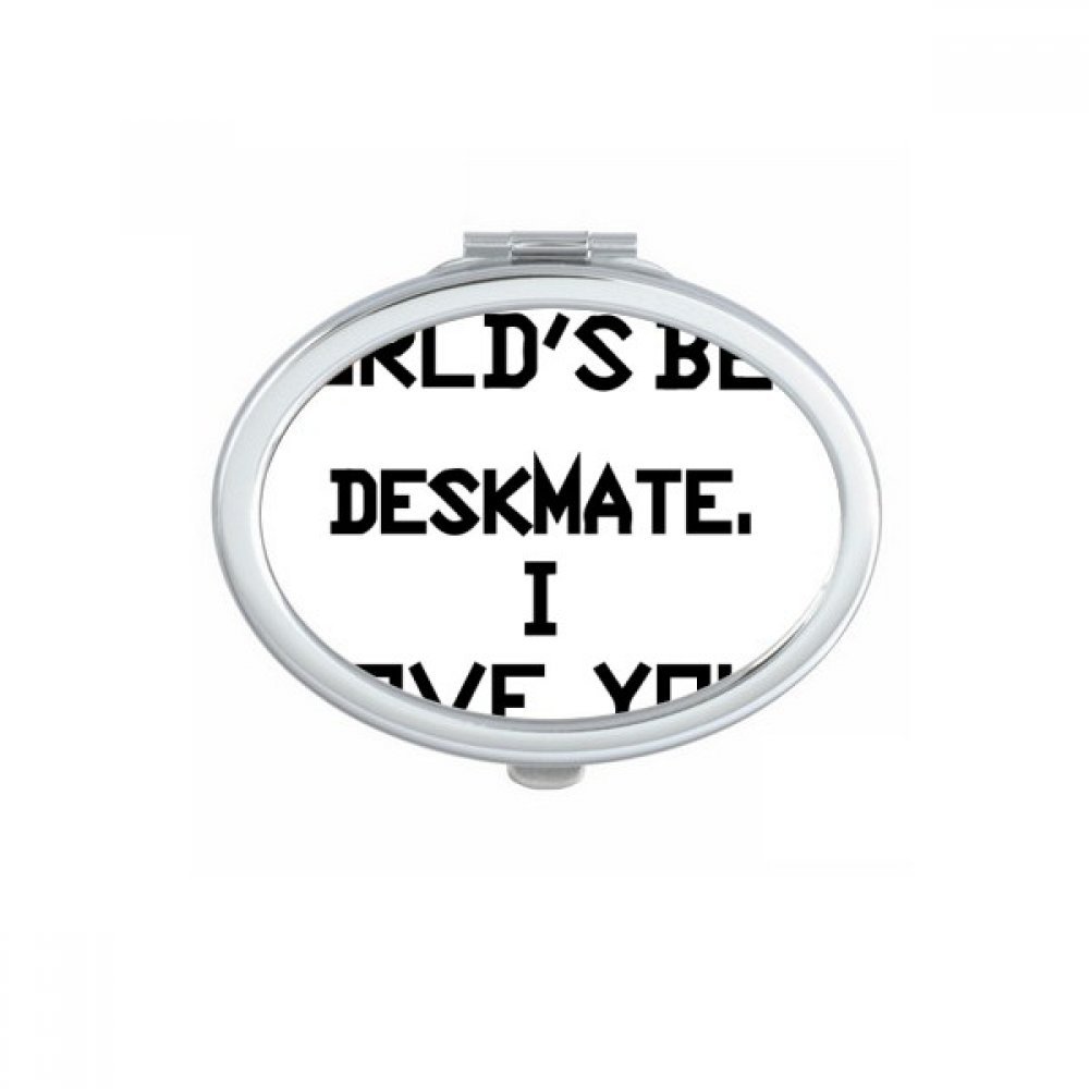 Miroir compact ovale de maquillage multicolore portable