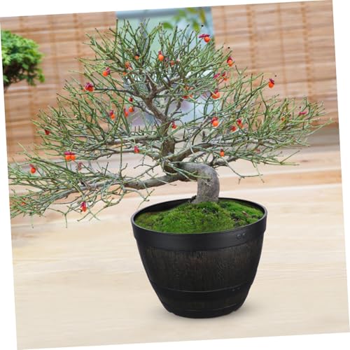 Tonneau pour jardin plastique pot fleurs rétro grosse capacité - 4