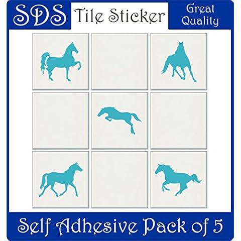 Smarts-Art Sticker 15,2 cm Lot de 10 carrelages autocollants Poules Poules - Chevaux et chats Cover