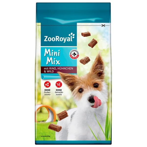 ZooRoyal Mini Mix mit Rind, Geflügel & Wild 5x60g hundensnack trockenfutter multipack alleinfuttermittel