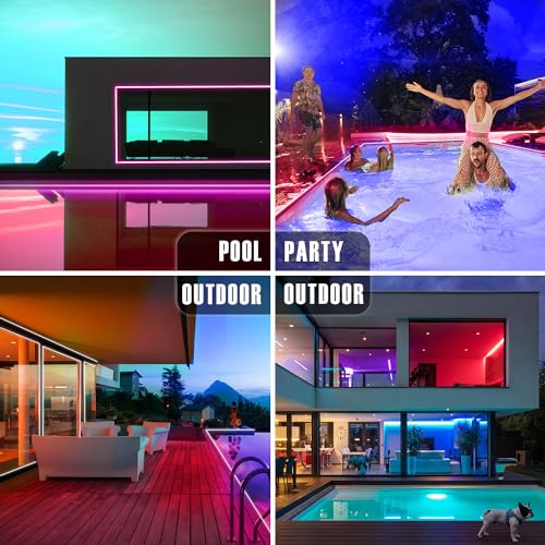 KIKO-100ft-Outdoor-LED-Strip-Lights-Waterproof-IP67-Waterproof-Outside-Led-Light-Strips-with-App-Remote-Control-Music-Sync-RGB-Exterior-24V-Led-Rope-Lights-for-Balcony-Deck-Roof-Garden-Pool