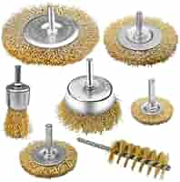 Set 7 Spazzole Metalliche Per Trapano - Acciaio Inox, Diametri 8-22mm, Per Rimuovere Ruggine E Sbavature