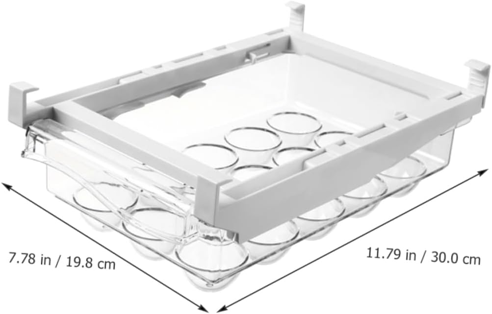 Refrigerator Egg Organizer Egg Holder for Fridge Space Saving Drawer Tray Container Capacity Storage for Kitchen Keeps Fresh and Secure