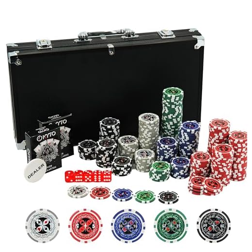 Kyto Kit de poker 300 pièces - Idéal pour Texas Hold Em - Avec valise, jetons de poker et cartes de poker - Parfait pour les professionnels et les débutants en cash Game et tournoi Poker