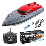 1. Barco de control remoto de alta velocidad: el barco de control remoto de alta velocidad es adecuado para adultos y niños para competir en 20+ mph / h agua;Este barco de alta velocidad incluye un control remoto.