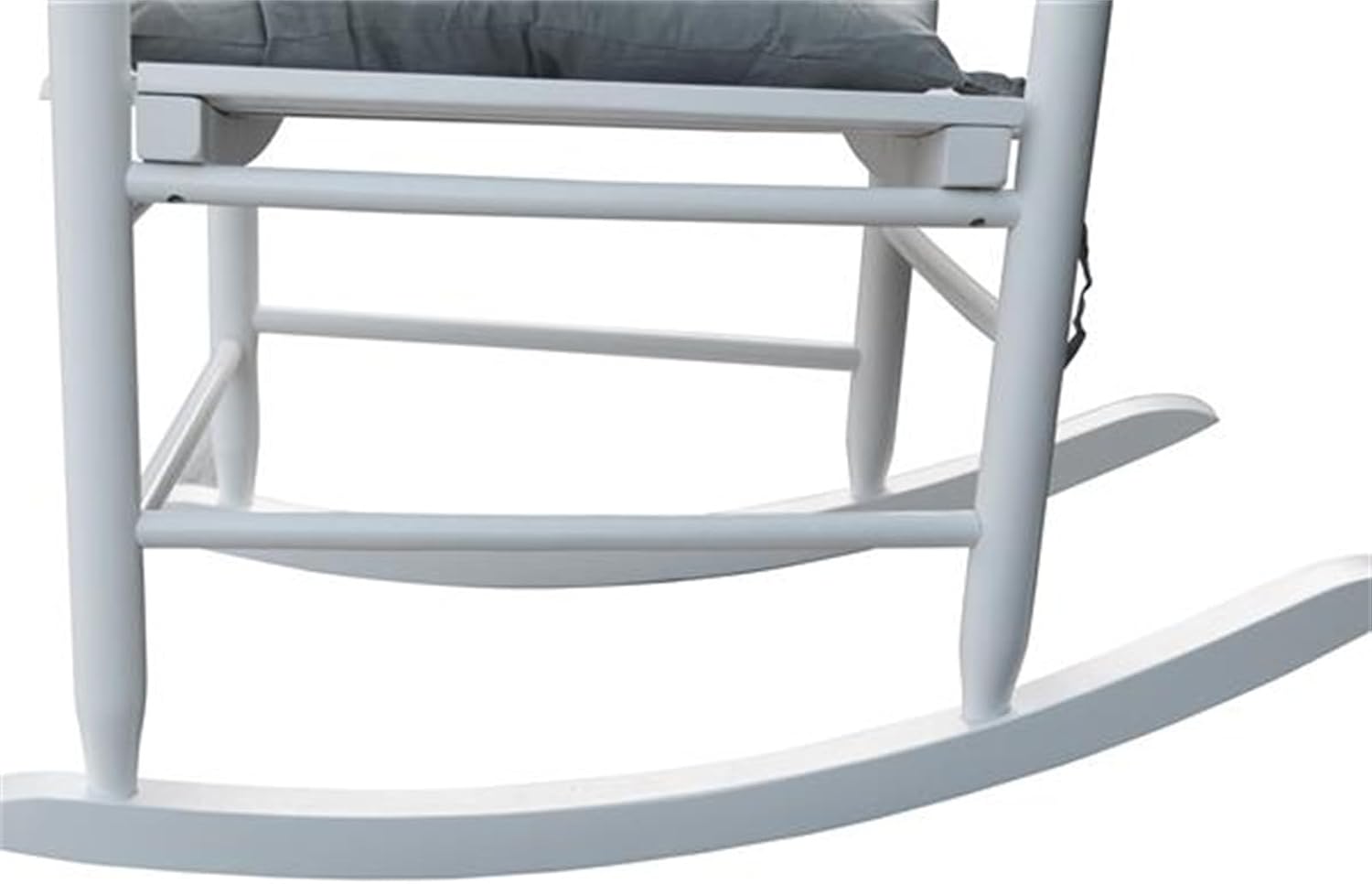 Wooden Porch Rocking Chair White Without Cushions Single Chair Garden Patio Leisure Rocking Chair