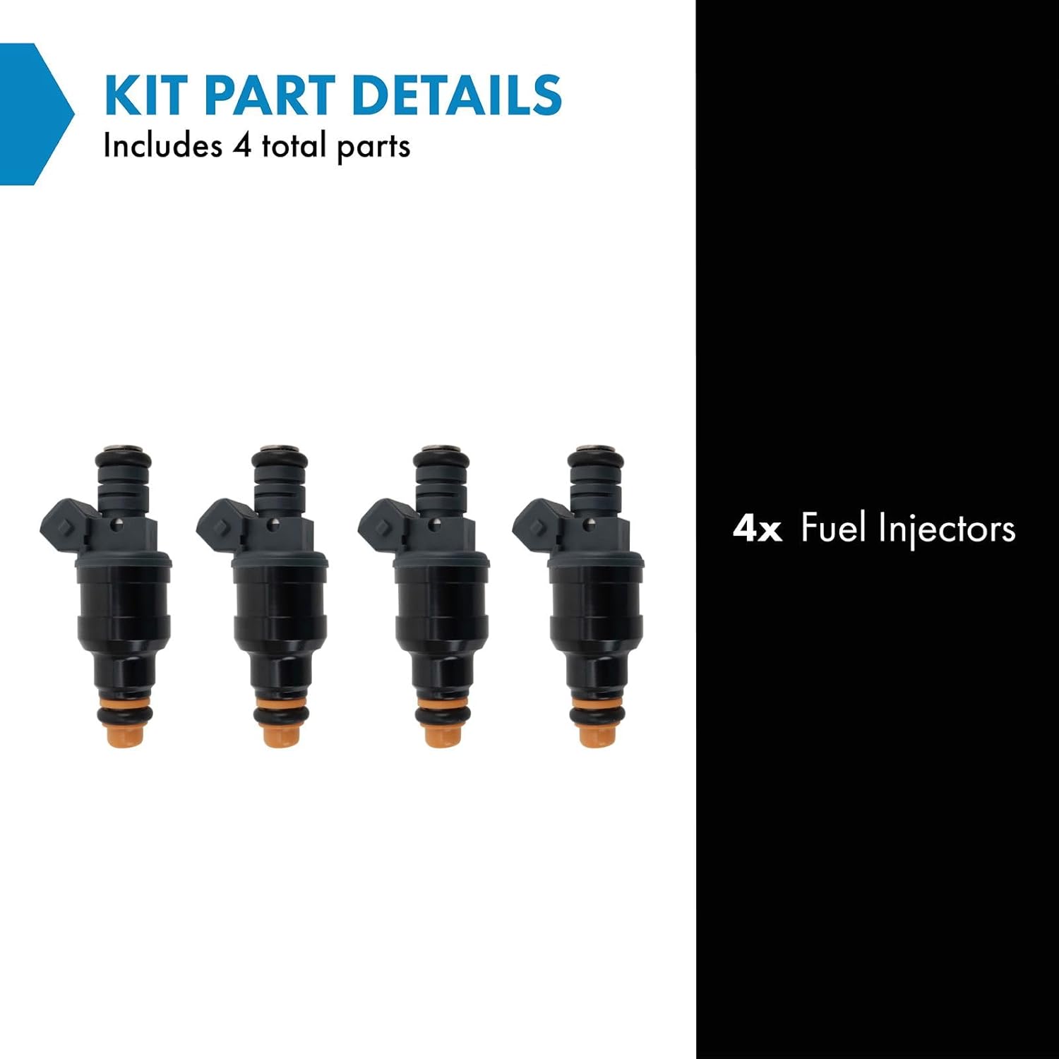 TRQ Fuel Injector Set Compatible with 1995-1999 Dodge Avenger 1995 Neon 1995-1998 Eagle Talon 1996-1999 Mitsubishi Eclipse 1995-1996 Plymouth
