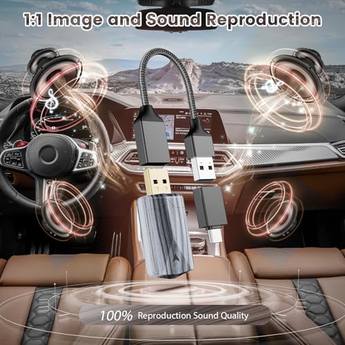 CODONOVA Wireless Carplay and Android Auto Adapter for in-Dash Navigation with Simplified Connection for Wireless Carplay Adapter, Compatible with Cars from 2016 & iOS 10+/Android 11+ Grey Woodgrain by CODONOVA - Image 6
