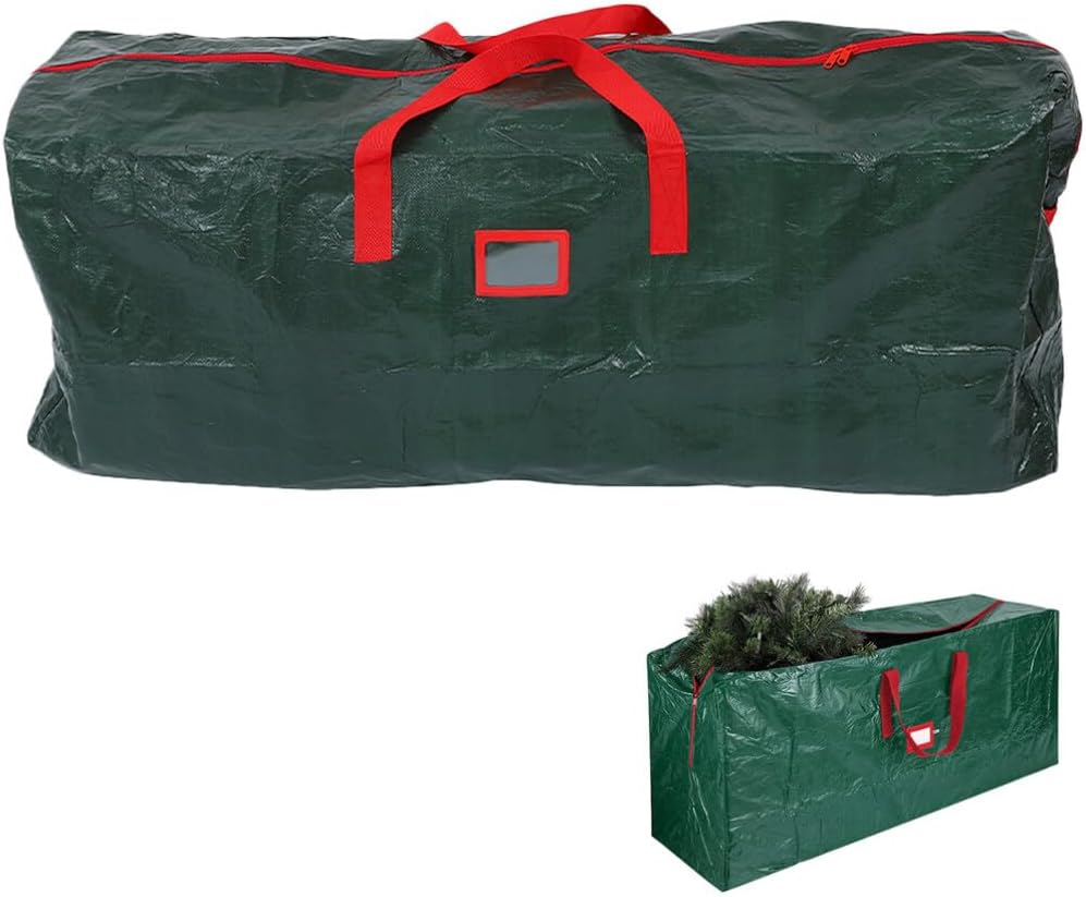 BESPORTBLE Christmas Tree Storage Bag Waterproof Christmas Tree Carrier Bag for Holiday Tree Christmas Tree Organizer Xmas Tree Storage Bag Polyester (pet) Non-woven Fabric Zipper Home Bag