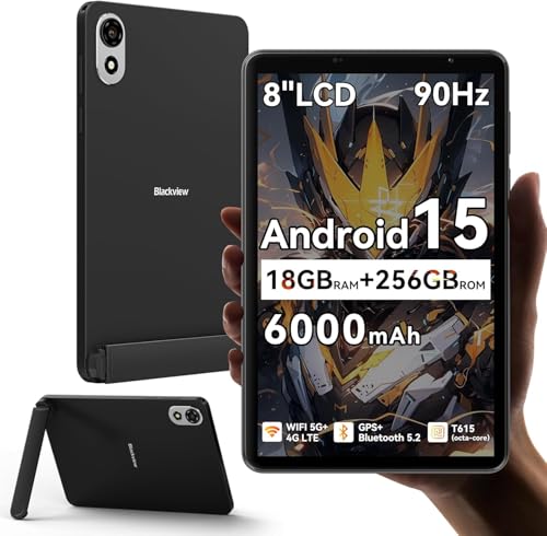 Blackview ZENO 1 Tablette PC 4G Unisoc Tiger T615 Octa core 8 pouces 4+ et 6+ 6 000 mAh avec support gratuit 6 Go + / - vue 8