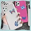 ExceLife Retro Butterfly Stickers Set, Self-Adhesive PET Transparent Waterproof Butterflies Stickers for Scrapbooking, Journal, Album, Phone Case, Laptop, Card Making, 40Pcs (Butterfly Blue) #4
