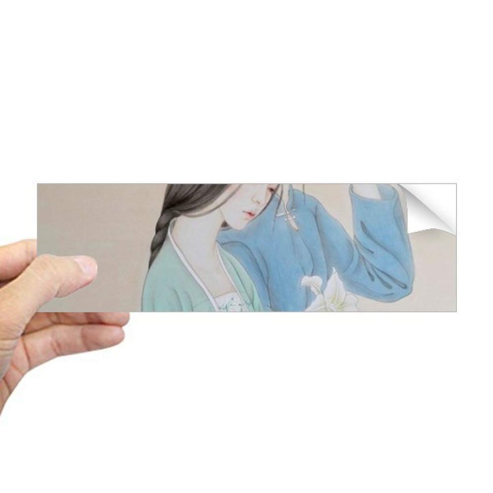 Sticker rectangulaire pour fenêtre fleurs de lys au design raffiné de DIYthinker