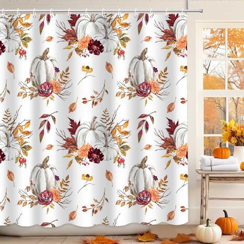 Rideau de douche feuille d'érable en tissu imperméable durable 183x183 - 2
