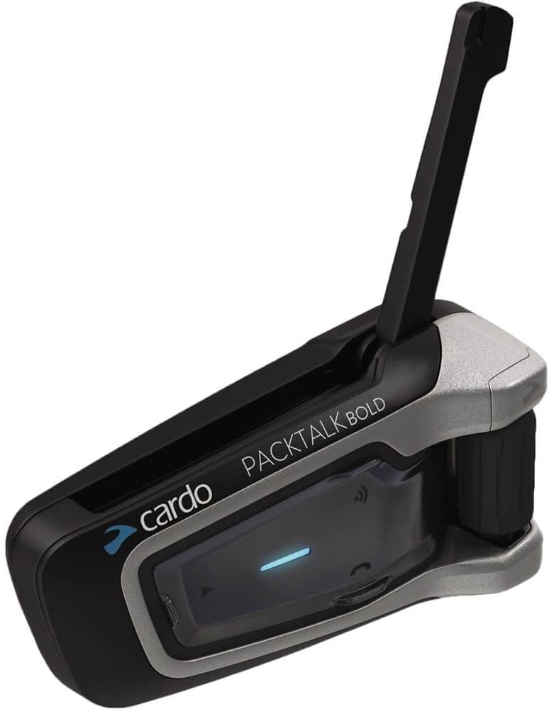 Cardo PTB00001 - PACKTALK Bold Motorcycle Bluetooth Communication System Headset - Black, Single Pack